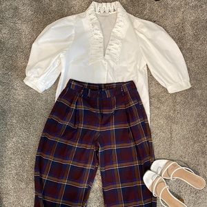 purple stripe pants
